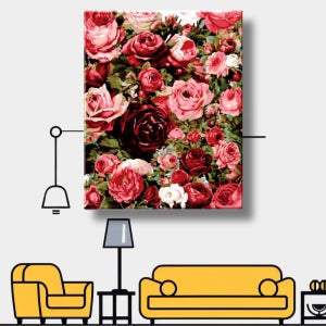 diy 명화그리기세트 장미꽃 그림그리기 아크릴페인팅 I49 로즈데이 정물화