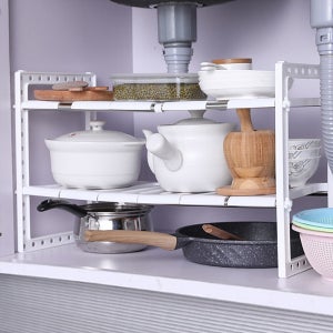 주방 싱크대 하부장 정리 2단 선반 씽크대 씽크인 냄비 수납 정리대