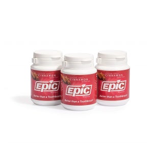 Epic 에픽 껌 50개입 3통 스피어민트 Epic Dental 100% Xylitol Sweetened Gum (Spearmint, 50-Count)