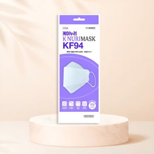 케이누리 KF94 본사직접생산판매 대형 100매 국산 식약처허가 귀편한 마스크