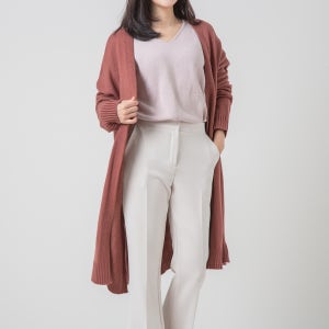 [특가세일/원가이하] 오픈 숄 니트 롱 루즈핏 기본 가을 봄 가디건 (브레드)