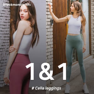 [2P] 블랙몬스터핏 시그니처 셀라 레깅스 필라테스 요가 기능성 운동 트레이닝