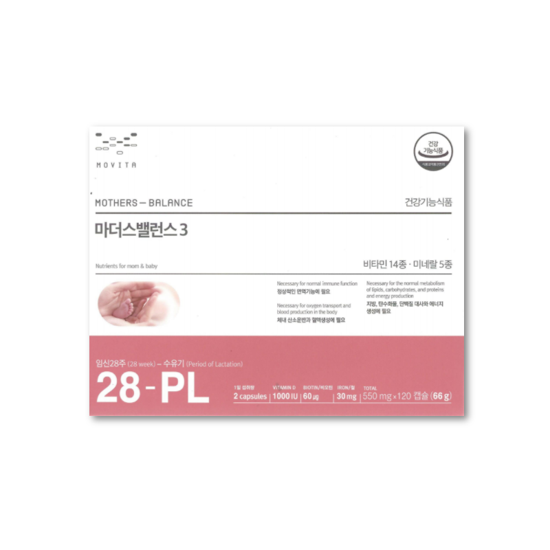 모비타 마더스 밸런스3 550mg x 120캡슐