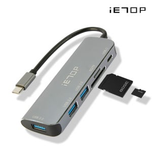 이탑 ET-M2000 C타입 멀티커넥터 유전원허브 3포트 카드리더기내장 USB 3.0 빠른충전 고속전송 올인원스테이션 케이블 어댑터 스마트폰 컴퓨터 노트북 PC 키보드 마우스