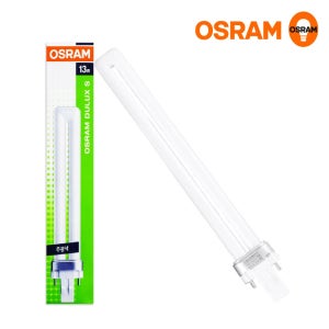 오스람 삼파장 형광등 Dulux S 13W 전구색(노란불빛)