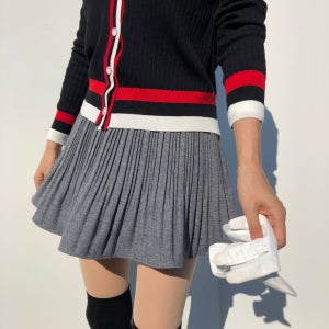 로로얼로이 여성 골프치마 공주핏 주름 밴딩 플레어 골프스커트 여성골프복