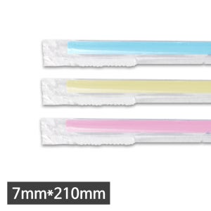 7mm 개별포장 혼합 일회용 카페 플라스틱 커피 일자 빨대 스트로우 1박스 10000개