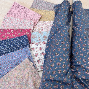 남녀 잔꽃 겨울 순면 편한 잠옷바지 레이스 밴딩 따뜻 9부 온가족 국산 60수 파자마 팬츠