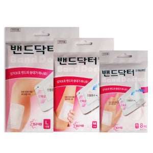밴드닥터 일반형 멸균 드레싱밴드 5개 대형4매/중형6매/소형8매 중 선택