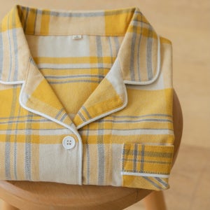 만남 여성 순면 플란넬 깅엄체크 잠옷 파자마세트 홈웨어 선물 봄