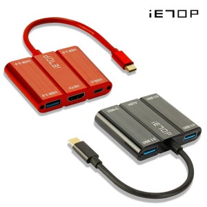 이탑 ET-M3000 C타입3.1 USB3.1 3포트 블랙 HDMI 4K지원 케이블 컨버터 커넥터 삼성덱스 빠른 고속충전 미러링 닌텐도스위치 유튜브 넷플릭스 TV 노트북 스마트폰