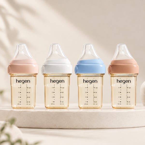 헤겐 신생아 PPSU 젖병세트 150ml 4P 1단계 모유실감 젖꼭지 포함 임신 출산준비물