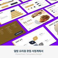 덮밥 요리점 창업 사업계획서 PPT 템플릿