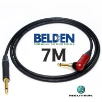 벨덴 BELDEN 9395 55(TS) ㄱ자 꺽임 사일런트잭 + 55(TS) 뉴트릭 골드 기타 케이블 7M