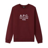 A.P.C 아페쎄 루퍼스 스웻셔츠 맨투맨 가슴 로고 BURGUNDY