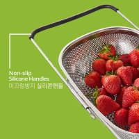 오슬로 다용도요리그물망 면채반 요리망 비빔면 다이소 채반 콜렌더 길이조절 체반 콜랜더