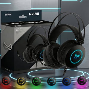 녹스 게이밍 헤드셋 NX-501 게임용 USB 마이크 7.1