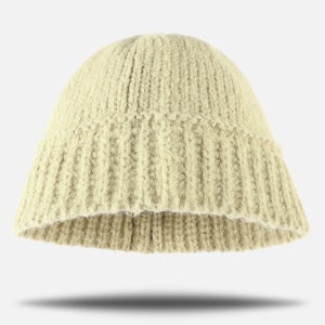 국내제작 겨울 알파카울 뜨개 니트 벙거지모자 오버사이즈 빅사이즈 버킷햇