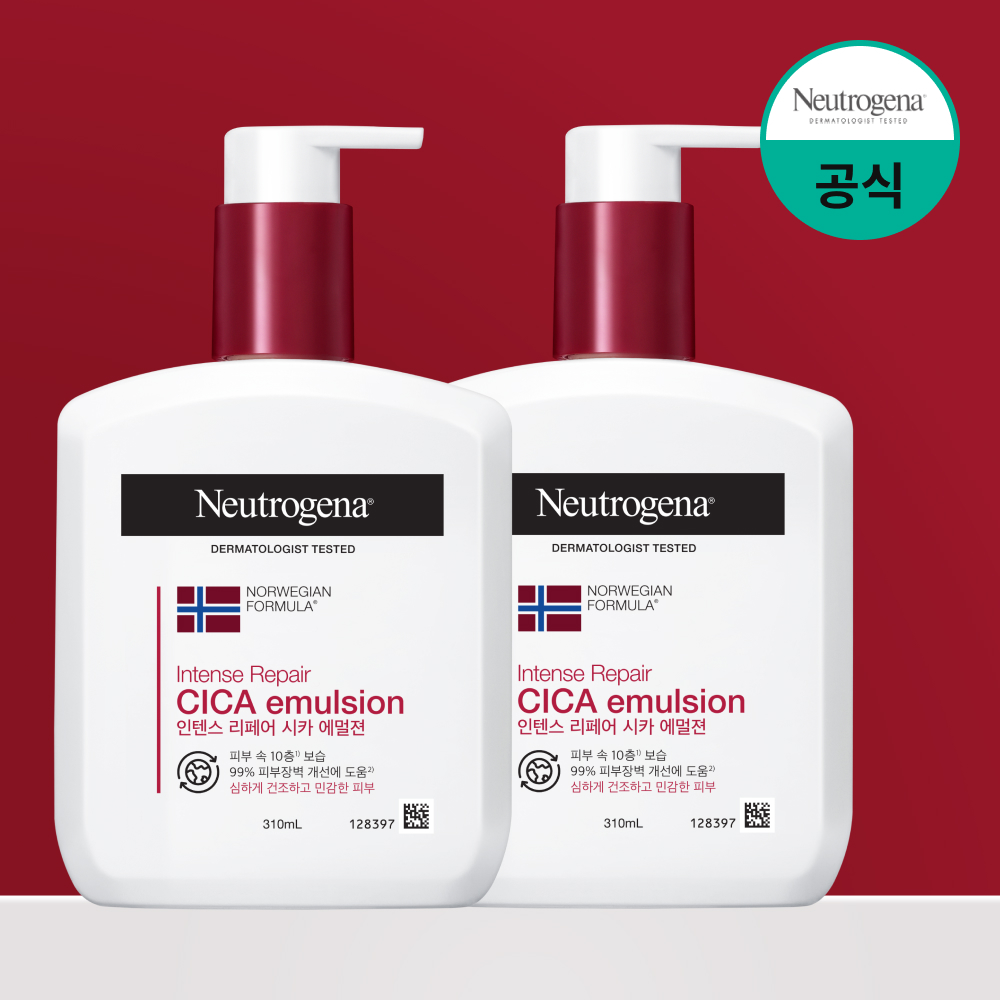 고보습바디로션 뉴트로지나 시카에멀젼 보습제 플로럴, 310ml, 2개
