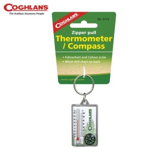 코글란 작고 실용적인 등산배낭 키링 미니 온도계 나침반 9714