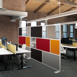 플랜맥스 소리먹는 회사 사무실 파티션 MX2414L-52 폭2360mm 높이1420mm