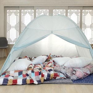 원터치 사각 패밀리 침대 아기 유아 난방 텐트 싱글 1-2인용