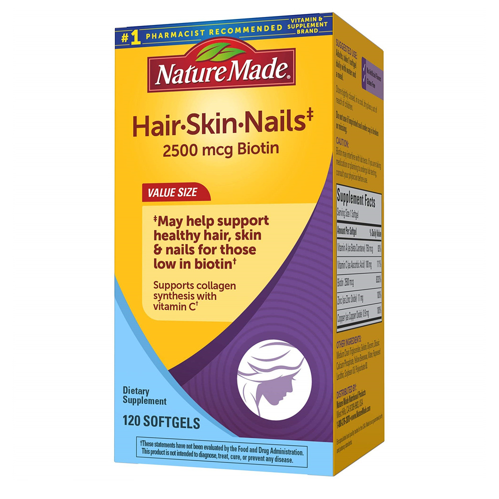 네이처메이드 헤어 스킨 네일 <b>비오틴 2500mcg 120캡슐</b>