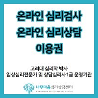 온라인 심리검사 / 심리상담