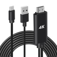 4K휴대폰 미러링케이블 3M충전 Type-C타입 to HDMI TV