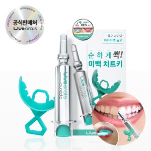 본사직영 라이브오랄스 셀프 치아미백제 화이트닝 거치대 추가 키링구강스프레이색상랜덤추가