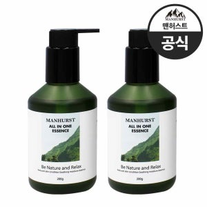 [2개] 맨허스트 남자 올인원 대용량 스킨 에센스 로션 200g - all in 1 주름개선 미백 기능성