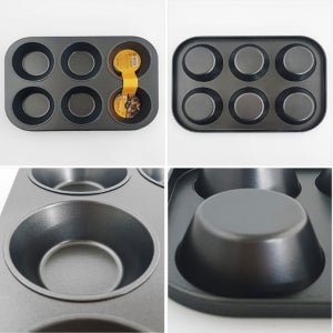 6구 에그타르트틀 머핀팬 제빵 미니 잉글리쉬 머핀틀 강판 컵 빵틀 홈베이킹