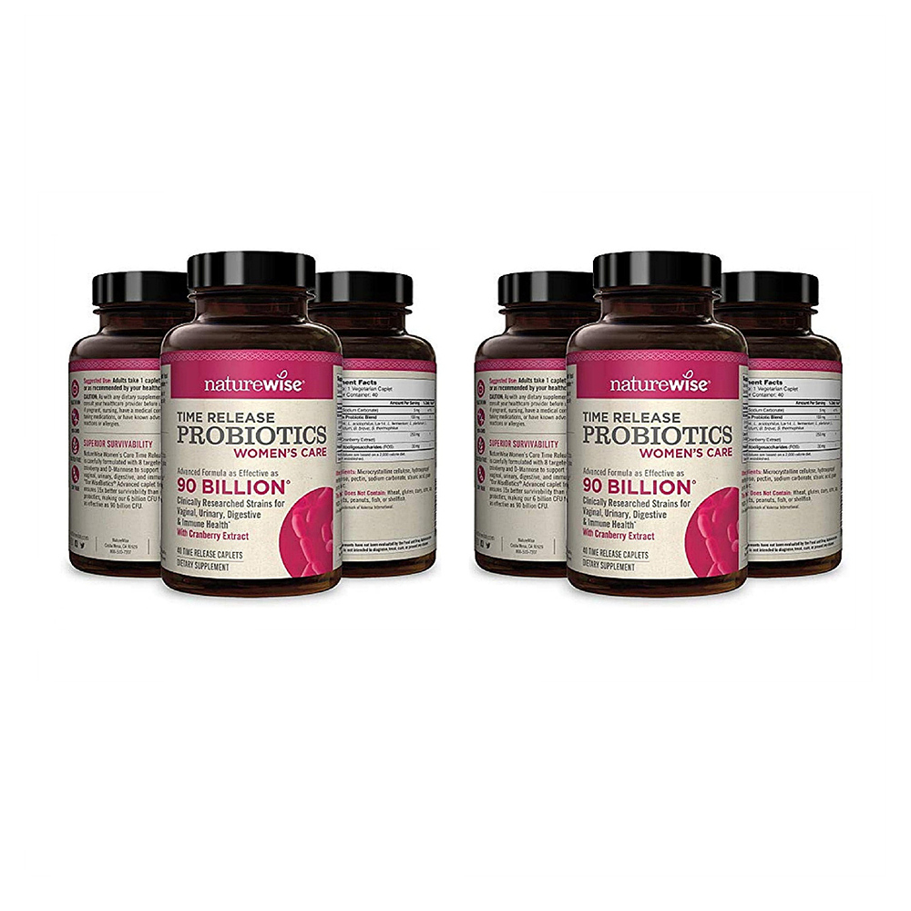 NatureWise Probiotics 네이처와이즈 <b>타임 릴리즈 프로바이오틱스 우먼스 케어</b> 900억 40정 2팩