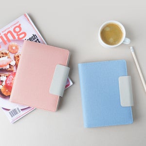 2026 만년 6공 파스텔 다이어리 커버 가죽 시스템 A6