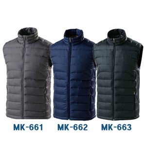 [MK-661, 662, 663] 겨울 작업 근무 단체 경량 덕다운조끼