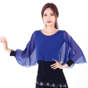 LDT8700 7부 망사 티셔츠라인댄스복 스포츠댄스복