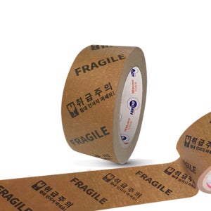 친환경 취급주의 인쇄 박스테이프 50mmX40M 종이테이프 150개입 아신티엔에프