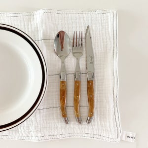 장네론 라귀올 마블 라떼 브라운 디너 세트 양식 스푼 포크 나이프