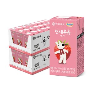 연세우유 가스파드 딸기 우유 190ml, 48개