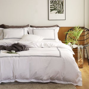 프리미엄 클래식 엠브로이더리 60수 자수 이불커버세트 S