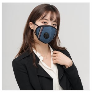 빨아쓰는 면마스크 KF94 시험완료 패션 밸브 마스크(네이비-L)