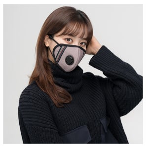 빨아쓰는 면마스크 KF94 시험완료 패션 밸브 마스크(브라운-M)