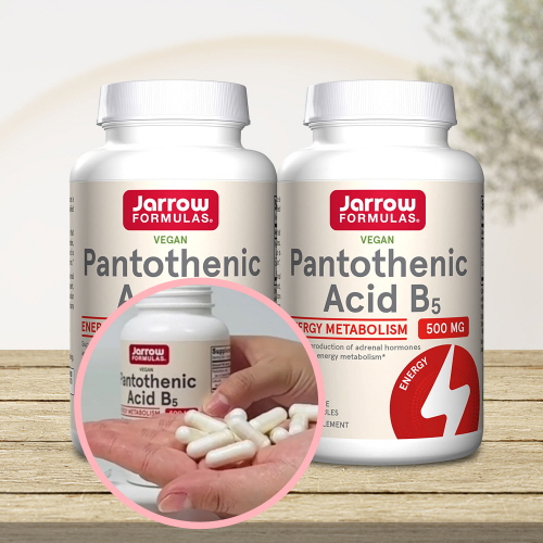 [2개 세트] 자로우 <b>판토텐산</b> 위드 칼슘 49mg Vitamin B5 500mg 재로우