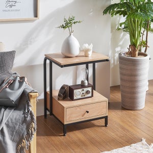 거실 침실 침대 옆 2단 철제 미니 협탁