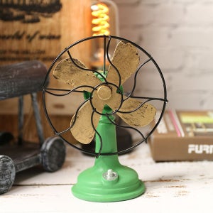 [인테리어소품] 테이블 선반 실내 감성 카페 소품 Vintage Fan (Green)