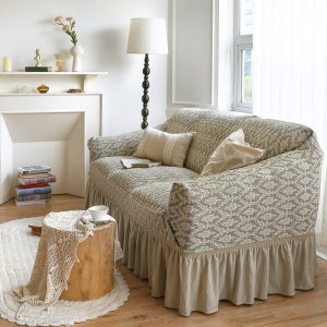 쁘리엘르 이자벨 자카드 프릴 쇼파커버 1인용