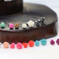 하이틴 로즈 1.2mm 일체형 피어싱 (10color) 아크릴 장미피어싱