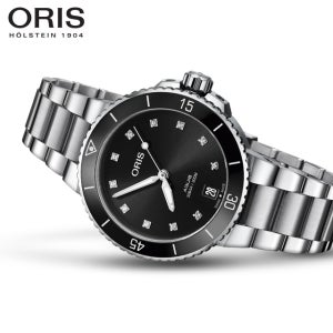 오리스 여성용시계 아퀴스 다이아몬드 733 7731 4194