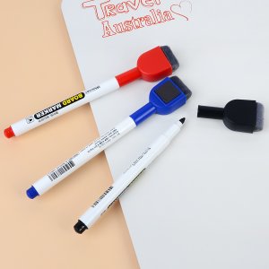 코볼트 지우개달린보드마카 자석형 마카펜 3color세트 지우개마카