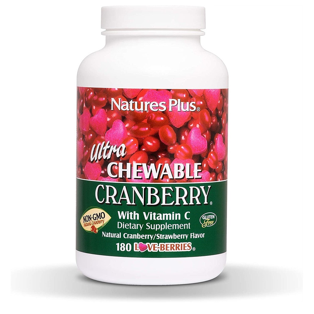 <b>네이처스플러스</b> 크랜베리 츄어블 <b>요로</b> 건강 400mg 180정, NaturesPlus Ultra Chewable Cranberry